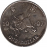 Монета. Гонконг. 1 доллар 1997 год. Возврат Гонконга под юрисдикцию Китая. ав.