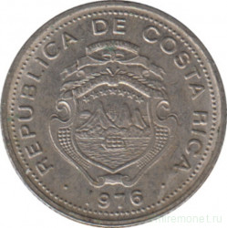 Монета. Коста-Рика. 5 сентимо 1976 год.