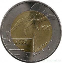 Монета. Финляндия. 5 евро 2005 год. Лёгкая атлетика.