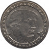 Монета. ФРГ. 5 марок 1982 год. 150 лет со дня смерти Иоганна Вольфганга фон Гёте. ав.