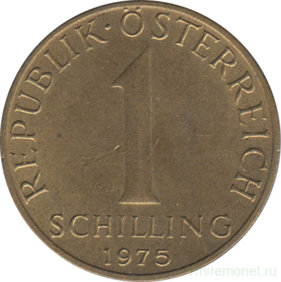 Монета. Австрия. 1 шиллинг 1975 год.