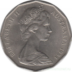 Монета. Австралия. 50 центов 1984 год.