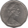 Монета. Австралия. 50 центов 1984 год. ав.