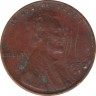 Монета. США. 1 цент 1950 год D. ав.