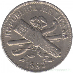 Монета. Мексика. 1 сентаво 1883 год. Мо.