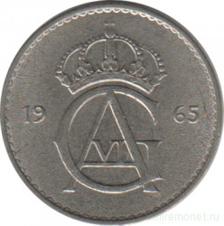 Монета. Швеция. 10 эре 1965 год.