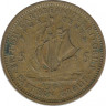 Монета. Британские Восточные Карибские территории. 5 центов 1956 год. ав.