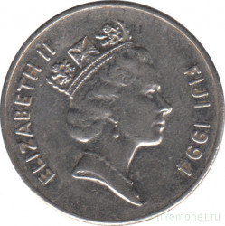 Монета. Фиджи. 10 центов 1994 год.
