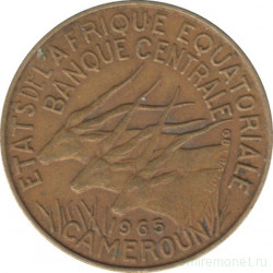 Монета. Экваториальная Африка (КФА). Камерун. 5 франков 1965 год.