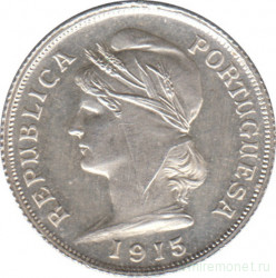 Монета. Португалия. 10 сентаво 1915 год.