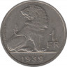 Монета. Бельгия. 1 франк 1939 год. BELGIQUE. ав.