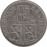Монета. Бельгия. 1 франк 1939 год. BELGIQUE. рев.