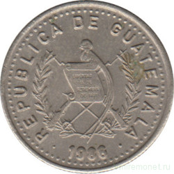 Монета. Гватемала. 5 сентаво 1986 год.