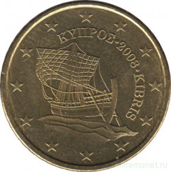 Монета. Кипр. 50 центов 2008 год.