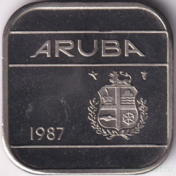 Монета. Аруба. 50 центов 1987 год.