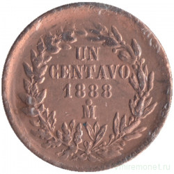 Монета. Мексика. 1 сентаво 1888 год. Мо. 