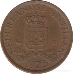 Монета. Нидерландские Антильские острова. 1 цент 1975 год.