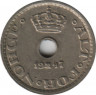 Монета. Норвегия. 10 эре 1947 год. ав.