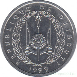 Монета. Джибути. 2 франка 1999 год.