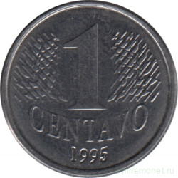 Монета. Бразилия. 1 сентаво 1995 год.