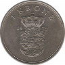  Монета. Дания. 1 крона 1972 год. ав.
