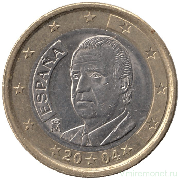 Монета. Испания. 1 евро 2004 год.