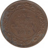 Монета. Канада. 1 цент 1918 год. ав.