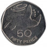 Монета. Острова Святой Елены и Вознесения. 50 пенсов 2003 год.