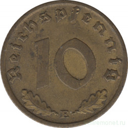 Монета. Германия. Третий Рейх. 10 рейхспфеннигов 1938 год. Монетный двор - Мюльденхюттен (E).