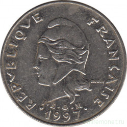 Монета. Французская Полинезия. 20 франков 1997 год.