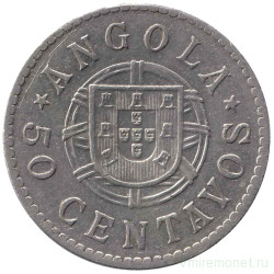 Монета. Ангола. 50 сентаво 1922 год.