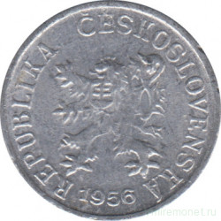 Монета. Чехословакия. 1 геллер 1956 год.