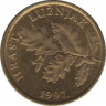  Монета. Хорватия. 5 лип 1997 год. ав.