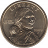 Монета. США. 1 доллар 2008 год. Сакагавея, парящий орел. Монетный двор P. ав.