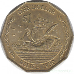 Монета. Белиз. 1 доллар 1990 год.