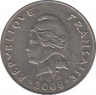 Монета. Французская Полинезия. 10 франков 2008 год. ав.