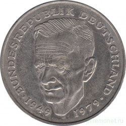 Монета. ФРГ. 2 марки 1988 год. Курт Шумахер. Монетный двор - Штутгарт (F).