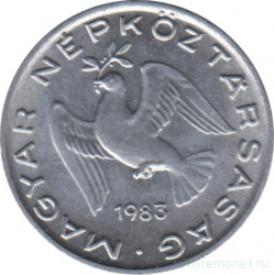 Монета. Венгрия. 10 филлеров 1983 год.