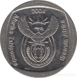 Монета. Южно-Африканская республика (ЮАР). 2 ранда 2004 год.