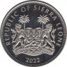 Монета. Сьерра-Леоне. 1 доллар 2022 год. Зебра.