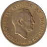 Монета. Дания. 2 кроны 1954 год.