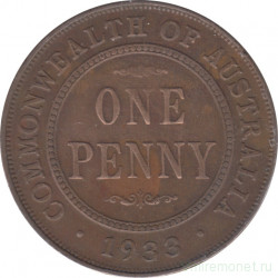 Монета. Австралия. 1 пенни 1933 год.
