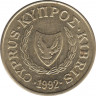 Монета. Кипр. 20 центов 1992 год. ав.