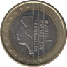 Монета. Нидерланды. 1 евро 1999 год.