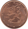 Монеты. Финляндия. 2 цента 2003 год. ав.