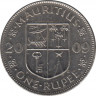 Монета. Маврикий. 1 рупия 2009 год. ав.