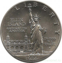 Монета. США. 1 доллар 1986 год (P). 100 лет Статуе Свободы.