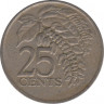 Монета. Тринидад и Тобаго. 25 центов 1976 год. Старый тип. рев.