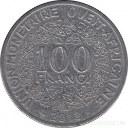 Монета. Западноафриканский экономический и валютный союз (ВСЕАО). 100 франков 2013 год.