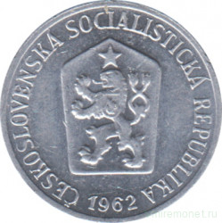 Монета. Чехословакия. 1 геллер 1962 год.